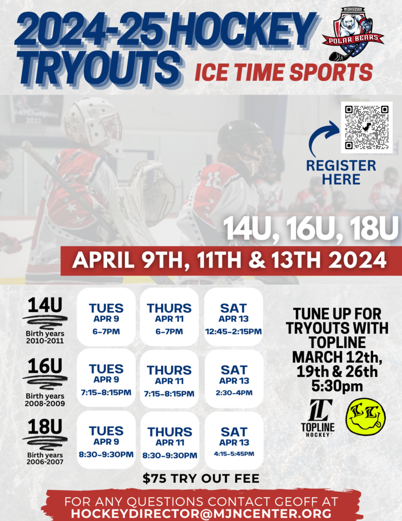 2024-25 Hockey Tryouts (14U, 16U, 18U)